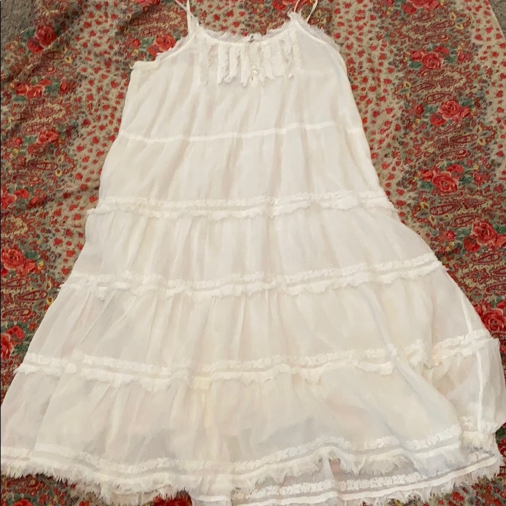 Karma Highway  white cotton embroidered sundress